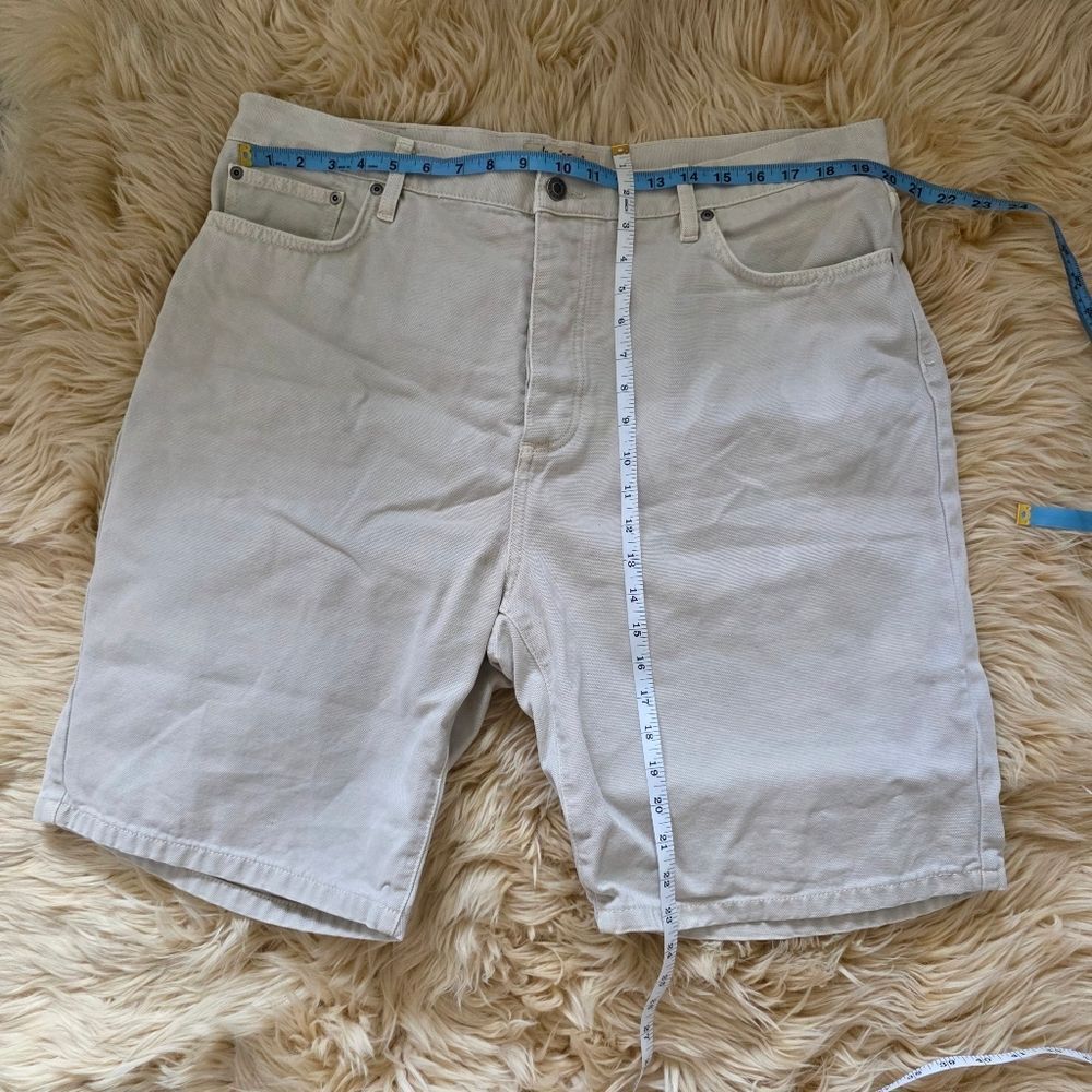 Stussy Big Ol Jeans Creme Jean Shorts Size 38 - Picture 6 of 6
